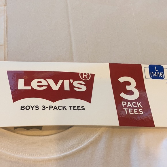 Classic Levi's Youth Boys 3 Pack Tee Shirts - Picture 2 of 11